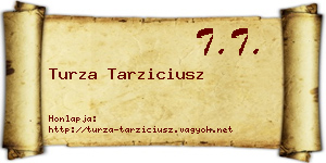 Turza Tarziciusz névjegykártya